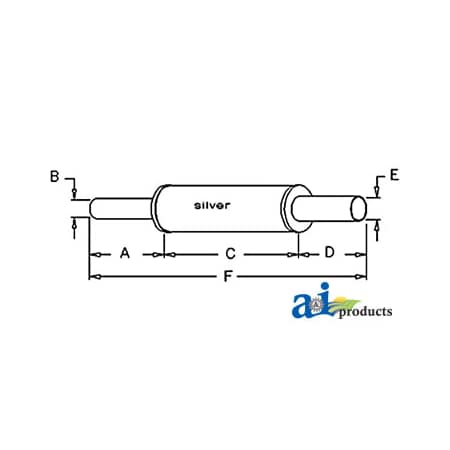 A & I Products Muffler 31.5" x3.5" x3.5" A-70210081